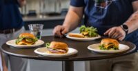 The Hub City Spartanburgers pay special attention to providing fans with a dish that’s near and dear to the team’s name. Fans can make burgers the way they like them at a burger bar. (Photo/Hub City Spartanburgers)