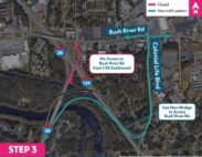 The South Carolina Department of Transportation has permanently closed the westbound Interstate 26 off-ramp to Bush River Road. (Photo/South Carolina Department of Transportation)