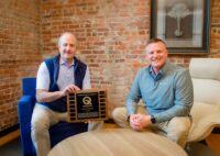 Chairman Allen Amsler, left, and Allen Bridgers, president and CEO, lead McCrory Construction through a planned transition. (Photo/McCrory Construction)
