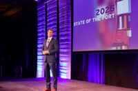 SC Ports President and CEO Micah Mallace detailed his pledge for aggressive growth during his first State of the Port address. (Photo/English Hurteau)