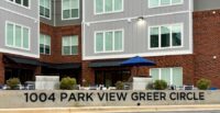 Park View Greer, a 257-unit mixed-use community in downtown Greer, offers modern apartments, retail space and premium amenities near Greer City Park. (Photo/Complete PR)|Located on 5.29 acres in the middle of Greer Station, Park View Greer consists of two L-shaped, four story buildings and a central parking lot, with retail space. (Photo/NHE)